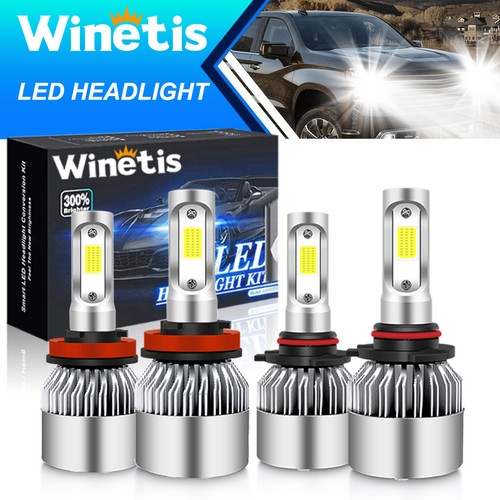 White LED Headlight Kit Bulbs High Low Beam For Chevy Cruze 2016 2017 2018 2019 - Picture 1 of 9
