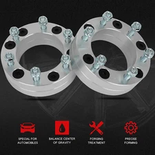 Pair 2" Wheel Adapters 5x5.5 to 6x5.5 For Dodge Ram 1500 For Ford F-150 Jeep CJ3