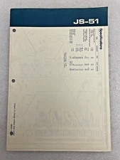 Original OEM Jet Sound JS-51 Specifications, Schematic Diagram Parts List Repair