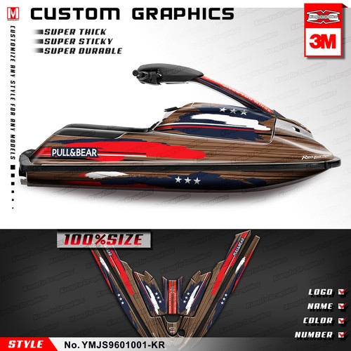 Kungfu Graphics Stickers Kit for Yamaha Personal Watercraft Super Jet SJ700 - Picture 1 of 7