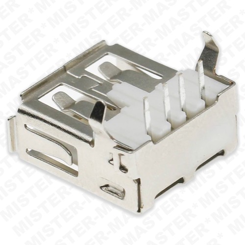 USB CONNETTORE A SALDARE USB 2.0 TIPO A FEMMINA VERTICALE 90° PCB - 2 PEZZI - Afbeelding 3 van 4