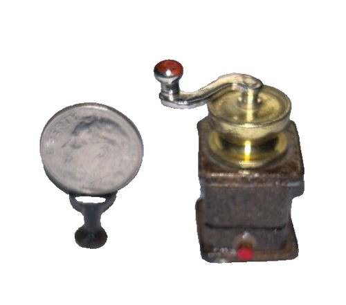 Vintage Doll House Miniature Coffee Grinder With Moving Handle - Picture 2 of 5