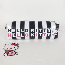 Hello Kitty Soft Pencil Case Cosmetic Makeup Bag Pouch Stripe Sanrio 2012 Defect
