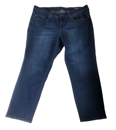 Jag Jeans 24W Mid-Rise Skinny Blue Denim Cotton Spandex Western Pants