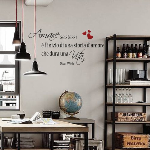 wall stickers frase adesivi murali arredo camera oscar Wilde ...