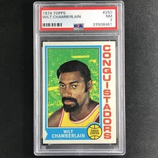 1974-75 Topps Wilt Chamberlain No 250 Psa 7 461