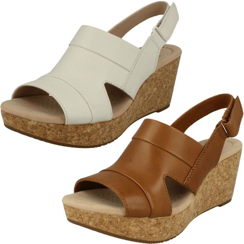 Womens Clarks Wedge Heeled Sandals 