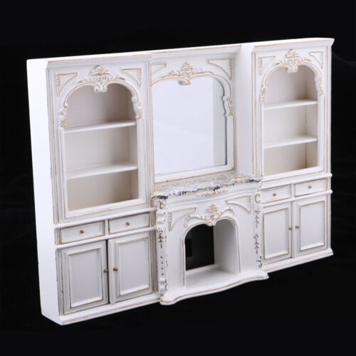 1:12 Dolls house miniatures Boutique European fireplace cabinet display cabinet - Picture 12 of 14