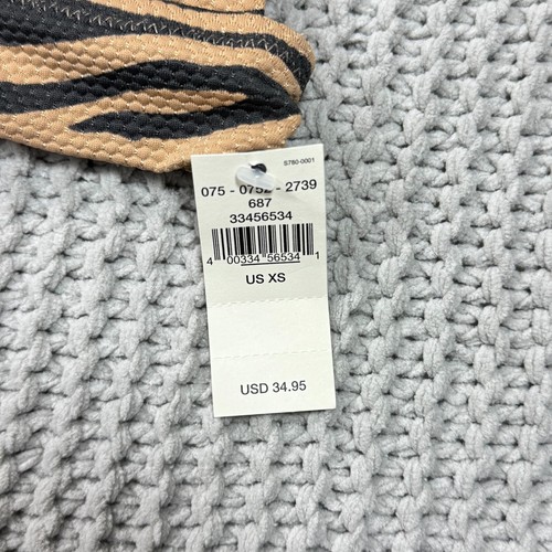 Aerie Tiger Print Triangle Bikini Top Sz XS Textured Padded Swimsuit NWT New - Picture 11 of 11
