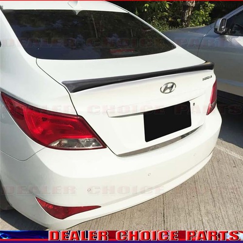 For 2012-2017 Hyundai Accent Sedan GLOSS BLACK Factory Style Lip Spoiler Wing - Picture 5 of 6