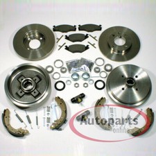 Bremsen Set für vorne Bremstrommeln Zubehör Radlager hinten für VW Golf III