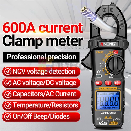 Probador Multímetro Digital ANENG AC DC Voltio Ohm Amp Pinza Medidor Rango Automático 600A - Imagen 6 de 25