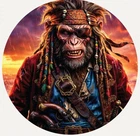 Hayleybug 1/2 oz Salt in his Blood Pirate Primate silver round w/ COA POP 15