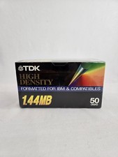 New Old Stock TDK 1.44MB High Density 3.5" Floppy Disk 50 Pack Unopened Box