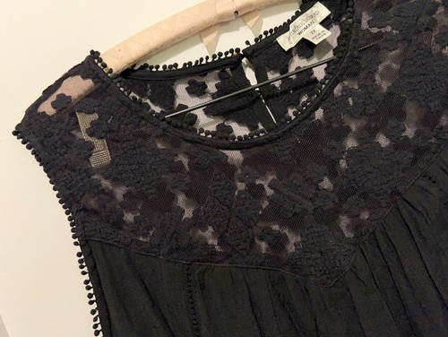 Whimsigoth-Damentop durchsichtig Spitze Größe 2X viktorianisch dunkel romantisch witchy - Bild 9 von 11