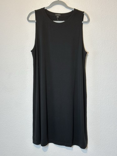 Neu J Jill Wearever Collection Damen Größe XL Kleid schwarz ärmellos Etuikleid
