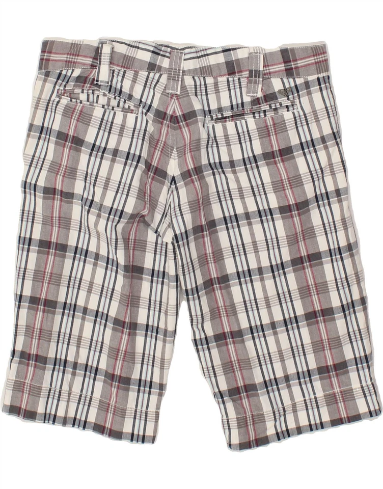 Pantalones Cortos Chinos ROXY Mujer US 6 Medianos W32 Gris Cuadros Algodón ZH15 Foto 2 de 3