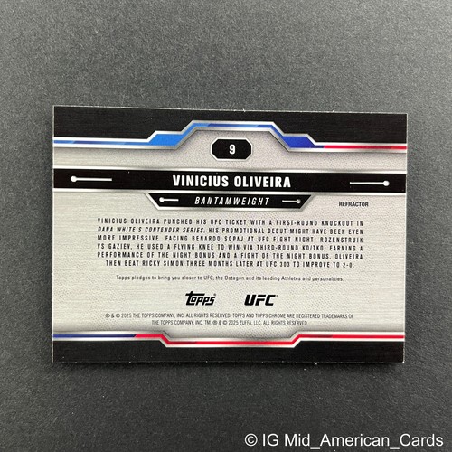 2025 Topps Chrome UFC Base Rookies & Parallels * COMPLETE YOUR SET * Ships Free! - Picture 221 of 269