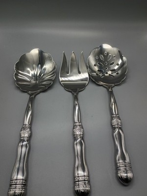 Southern Living at Home Gallery Hostess 3 Pc Serve Set Flatware Stainless Steel