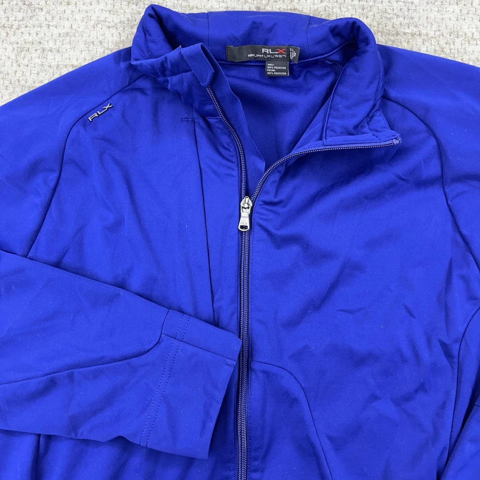 Ralph Lauren RLX Jacket Men Medium Royal Blue Full Zip Wicking Performance Golf - Image 2 of 4