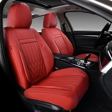 KEYOOG Universal 2-Seater Waterproof Breathable Nappa Leather Car Seat Covers...