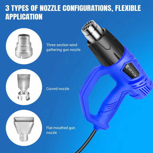 2000W Heißluftpistole - Temperaturregelung 300°C / 600°C - 4 Düsen - Bild 6 von 22