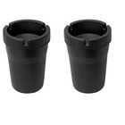 2x Ashtray Butt Bucket Car Cigarette Tobacco Holder Ash Container Storage Black