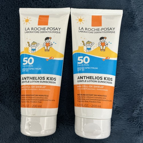 2x La Roche-Posay Anthelios Lozione Solare Delicata per Bambini SPF 50, 6,7 once (200 ml) - Foto 2 di 7