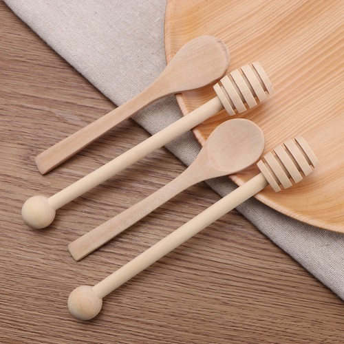 4Pcs Wooden Honey Dipper Sticks for Honey Dispensing and Mixing - Picture 9 of 12