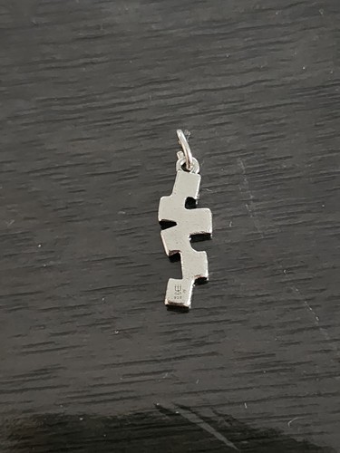 James Avery Retired Family Charm or Pendant Sterling Silver. Scrambled. Loop Cut - Picture 2 of 2