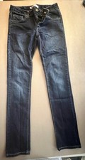 Levis 711 Skinny Stretch Dark Blue Jeans Youth Girls Adjustable Waist 10 Reg
