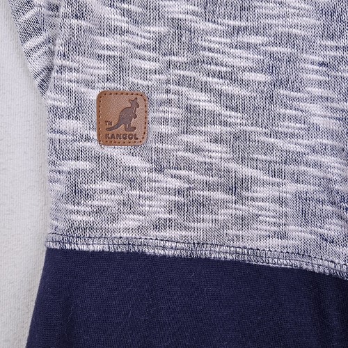 Kangol Knit Sweater Men's Size Medium Crewneck Heathered Blue White - Picture 5 of 8