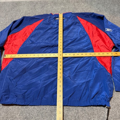 VINTAGE New York Giants Jacket Mens Extra Large Blue Pullover V-Neck On Field - Picture 4 of 12