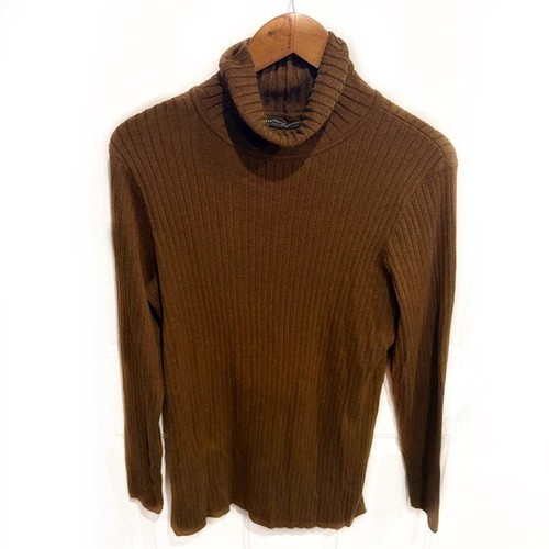Girocollo Peruvian Connection Bennington Pima cotone a costine marrone XL - Foto 2 di 6