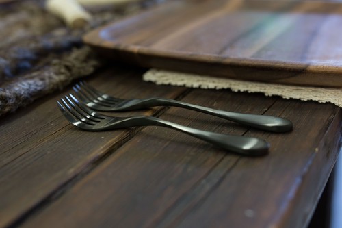 Original Stahl Metall Utensilien Titanbeschichtet Edelstahl Gabel Set, 4 Stück, Ma... - Bild 3 von 4