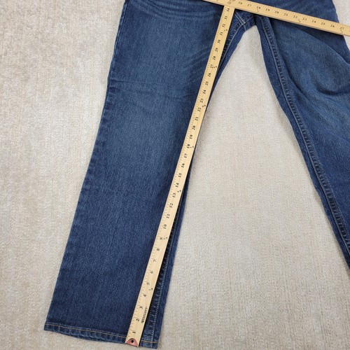 Ariat M4 Jeans Herren 38x34 Blau Relaxed Boot Distressed Dark Wash Hose Western - Bild 4 von 11