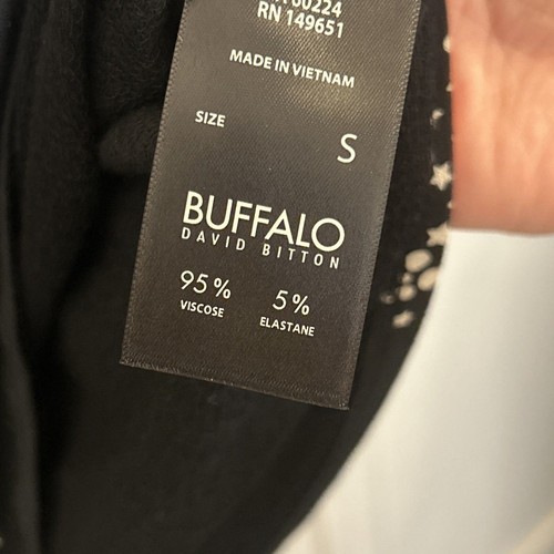 Top de mujer Buffalo David Bitton manga corta, negro talla pequeña nuevo con etiquetas - Imagen 8 de 14