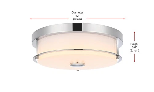 Living District Kolson 12" Led Flush Mount in Chrome - Picture 8 of 8