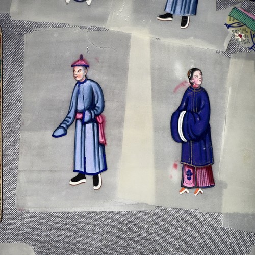 Gruppe von 12 alten chinesischen Kerngemälden in Box - wie besehen Set Lot Antik Vintage - Bild 7 von 15