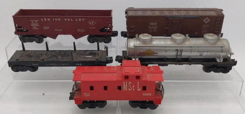 Lionel Vintage O Assorted Freight Cars: 3461, 6059, 6415, x6454, 6456 [5]