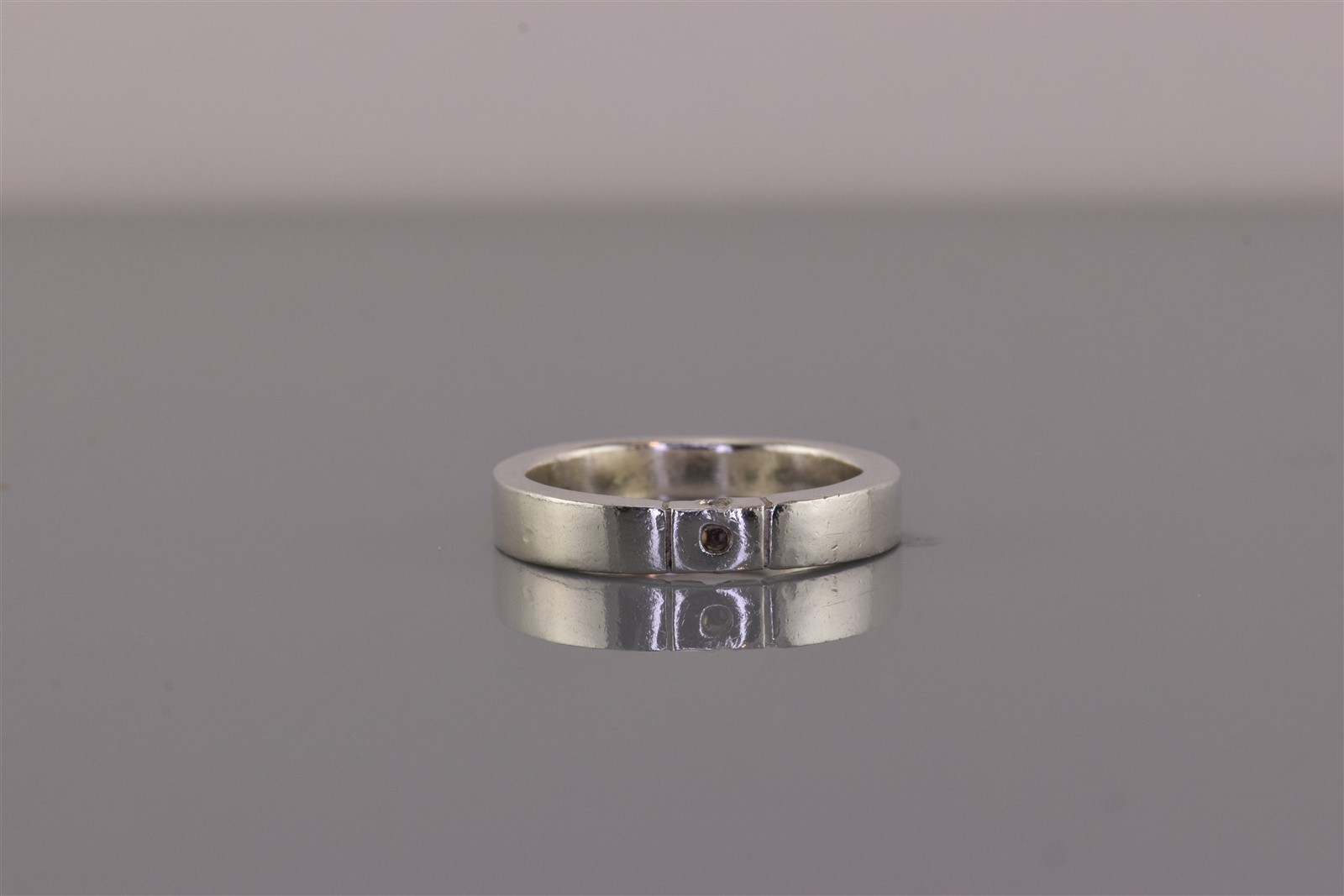 Sterling Silver 4mm Collared Dot Solid Thick Band… - image 7