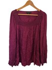 Beautiful Burgundy Lane Bryant Tunic Blouse Size 22/24