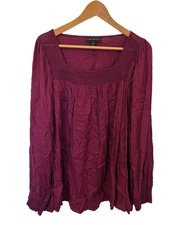 Beautiful Burgundy Lane Bryant Tunic Blouse Size 22/24