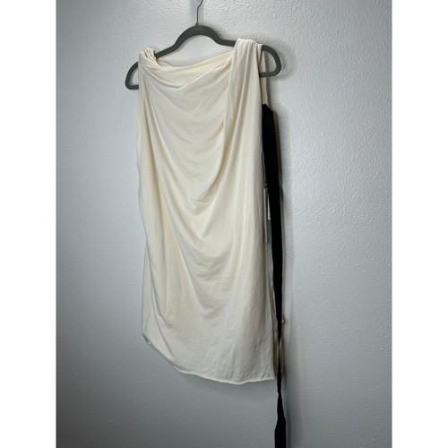 NWT Rick Owens DRKSHDW Cream Toga Tunic Sleeveless Lined Side Split L - Picture 5 of 16