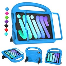 Kids Case for iPad mini 7 A17 Pro 2024 / Mini 6 2021, iPad mini 7th/6th Blue