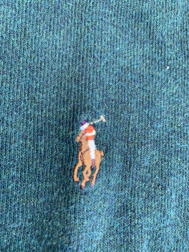 Polo Ralph Lauren uomo estate costine cotone 1/4 zip pullover grande verde carne pony - Foto 3 di 6