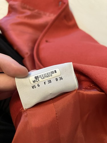 AKRIS Punto Orange Wool/angora Blazer Jacket Size 6/38/S $1800 Collar Pockets - Picture 3 of 14