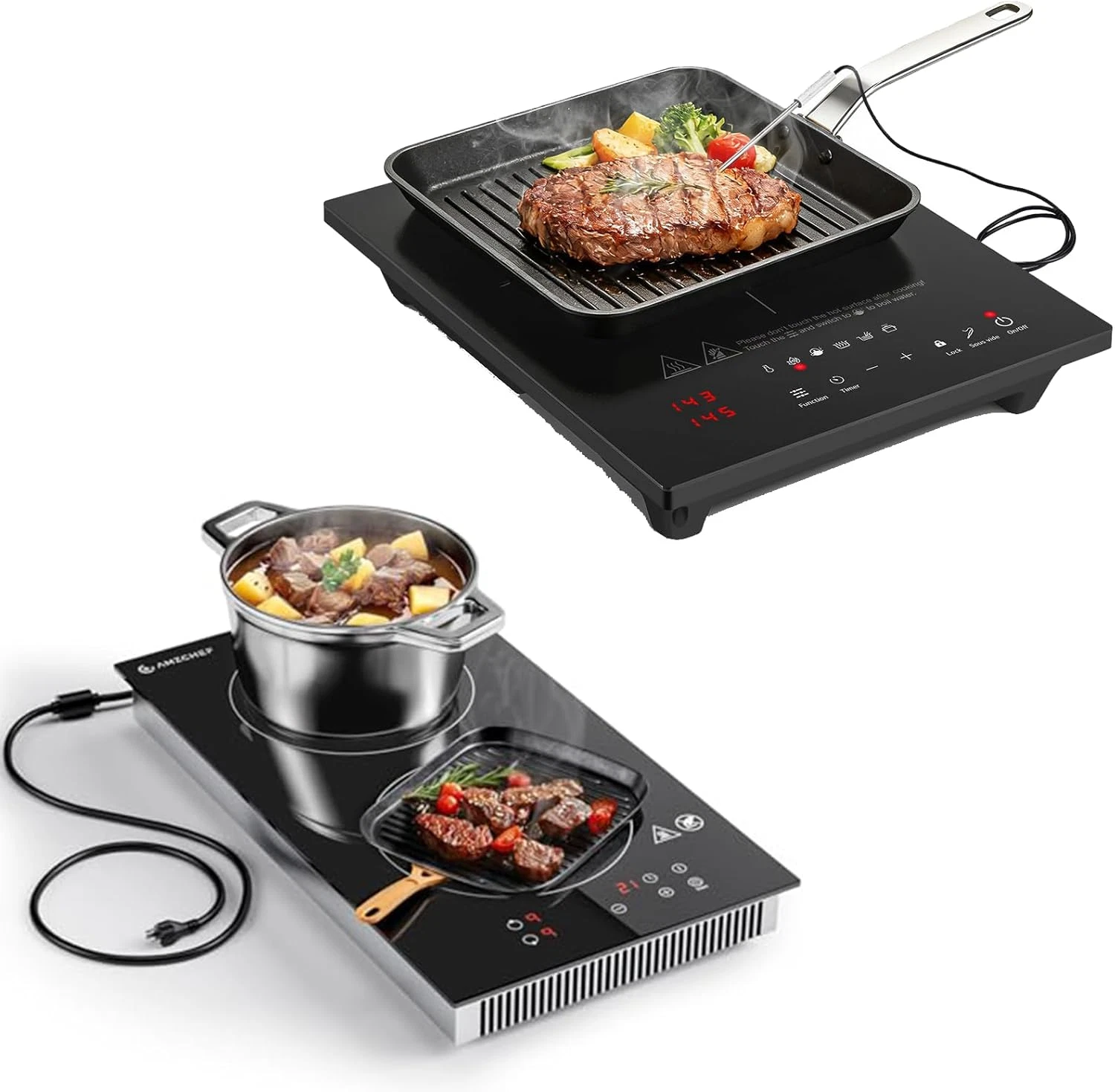 Fast & Efficient Portable 2-Burner Induction Cooktop for Easy Cooking
