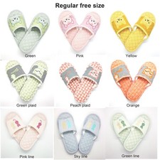 Men Women Cotton Quilted Washable Plaid Triple-padded Non-slip Indoor Slippers