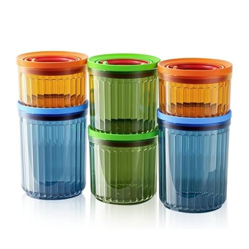 6Pcs Airtight Food Storage Containers Set With Easy One Handing Opening Design - Picture 4 of 7